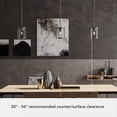thumbnail image 6 of Hunter - Astwood 1-light Brushed Nickel, Mini Pendant Light, Dimmable, Caged Style, Cylinder Shaped, for Bedrooms, Dining, Living Rooms - 19119, 6 of 8