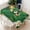 White, variant on Rectangular Tablecloth 60x84 Inch – Waterproof Polyester Printed Table Cover, Wrinkle Resistant, Washable for Kitchen & Dining, Tropical Jungle Theme