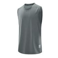 thumbnail image 5 of kpoplk Men's Muscle Gym Tank Top Sleeveless T-Shirts Grey,XXL, 5 of 7
