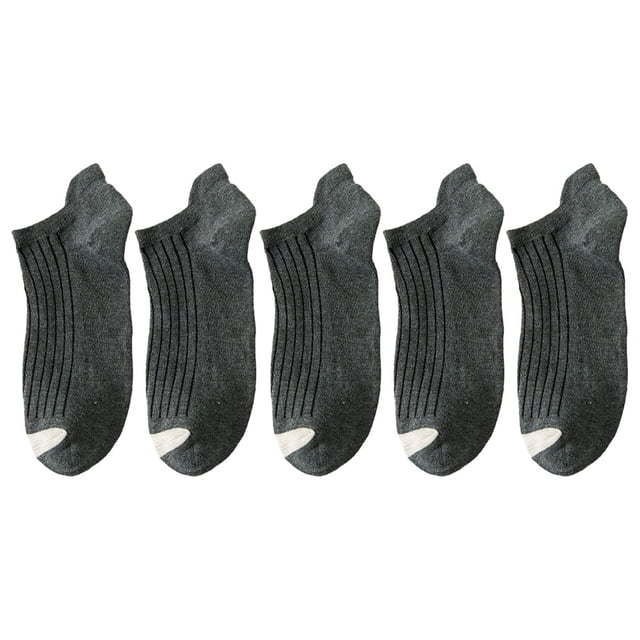 Primavera y verano algodón color sólido protección del talón y levantamiento de orejas calcetines cortos cómodos para hombres Zhivalor BST3019237-4