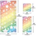thumbnail image 2 of Coolnut 3 PCS Towel Rainbow Stripes Cotton Bath Towel Set (1 Bath Towel, 1 Hand Towel, 1 Washcloth) for Bathroom, Super Soft and Quick Dry Towels, 2 of 6