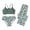 Green-A, variant on Girls Tankini Swimsuits Size 10-12 Ribbed Girls' Bikini Sets Spaghetti Strap Girls Tankini Swimsuit 3 Pieces Color Block Bathing Suit