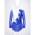 thumbnail image 3 of iEFiEL Big & Little Girls Sequins Floral Figure Ice Skating Dance Dress,Sizes 4-14, 3 of 7