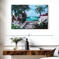 thumbnail image 3 of Elephant Stock Pathway Paradise Wall Art - Horizontal Canvas Wall Art - Bedroom Wall Decor - Beach Canvas - Turquoise And Green Decor By Scott Westmoreland - 39" x 26", 3 of 8