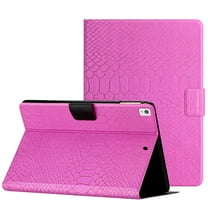 iPad 9th Gen Case, iPad 8th Gen Case, iPad 7th Gen Case, Dteck Slim Lightweight Crocodile Pattern Flip Stand 10.2 Inch iPad Cover with Auto Wake Sleep,Rose