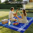 thumbnail image 4 of Turtle Navy Blue Outdoor Rug 5x8 Ft - Reversible Patio Rug Outdoor Camping Rugs, Coastal Starfish Coral Ocean Stripes Washable Indoor Outdoor Area Rugs, Non-Slip Outdoor Carpet Runner for Deck/Porch, 4 of 8