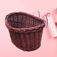 thumbnail image 2 of Miangastore Detachable Front Handlebar Basket Handmade Natural Rattan Bike Storage Basket(Brown), 2 of 8