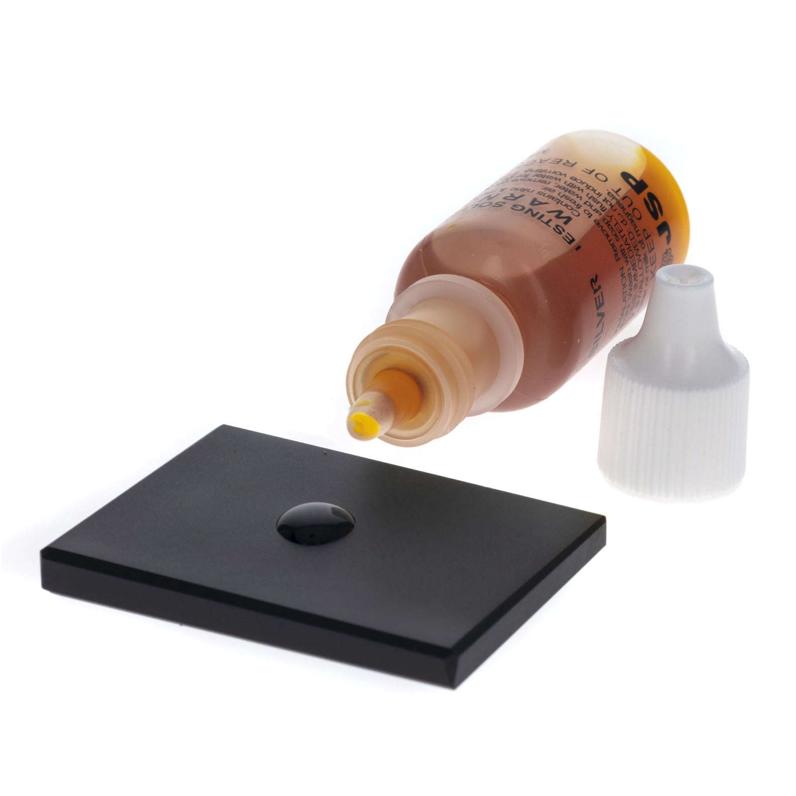 7pc ToolTreaux Safety Silver Acid Testing Kit with Safety Glasses Testing Stone Pipettes Glass Vials