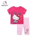 thumbnail image 3 of Hello Kitty-Conjunto de polainas y cuello de muñeca de manga corta para niñas, Top y pantalones cortos de algodón, traje de dos piezas, nuevo producto, 3 of 5