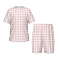 thumbnail image 1 of Fotbe Checkboard Pijama Estampada de 2 Piezas para Niños – Ropa de Dormir de Manga Corta Cómoda para Niños y Niñas, Camiseta y Shorts de Algodón-Medium, 1 of 6