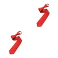 thumbnail image 4 of braveheart Hommes Polyester Cravate Solide Mode Cravate avec Noeud Complet Unisexe Pull Corde Cravate pour Robe de Soirée Mariée Rouge 2Set, 4 of 6
