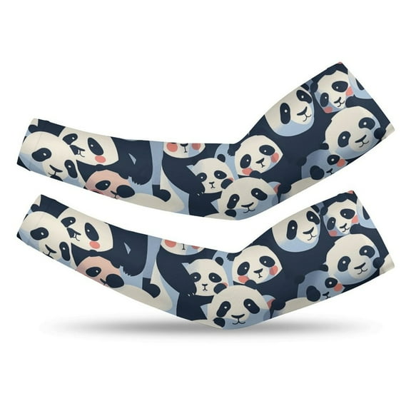 Cute Panda Protection Cooling Arm Sleeves For Men Women, Uv Compression Cooling Sleeve For Sports
