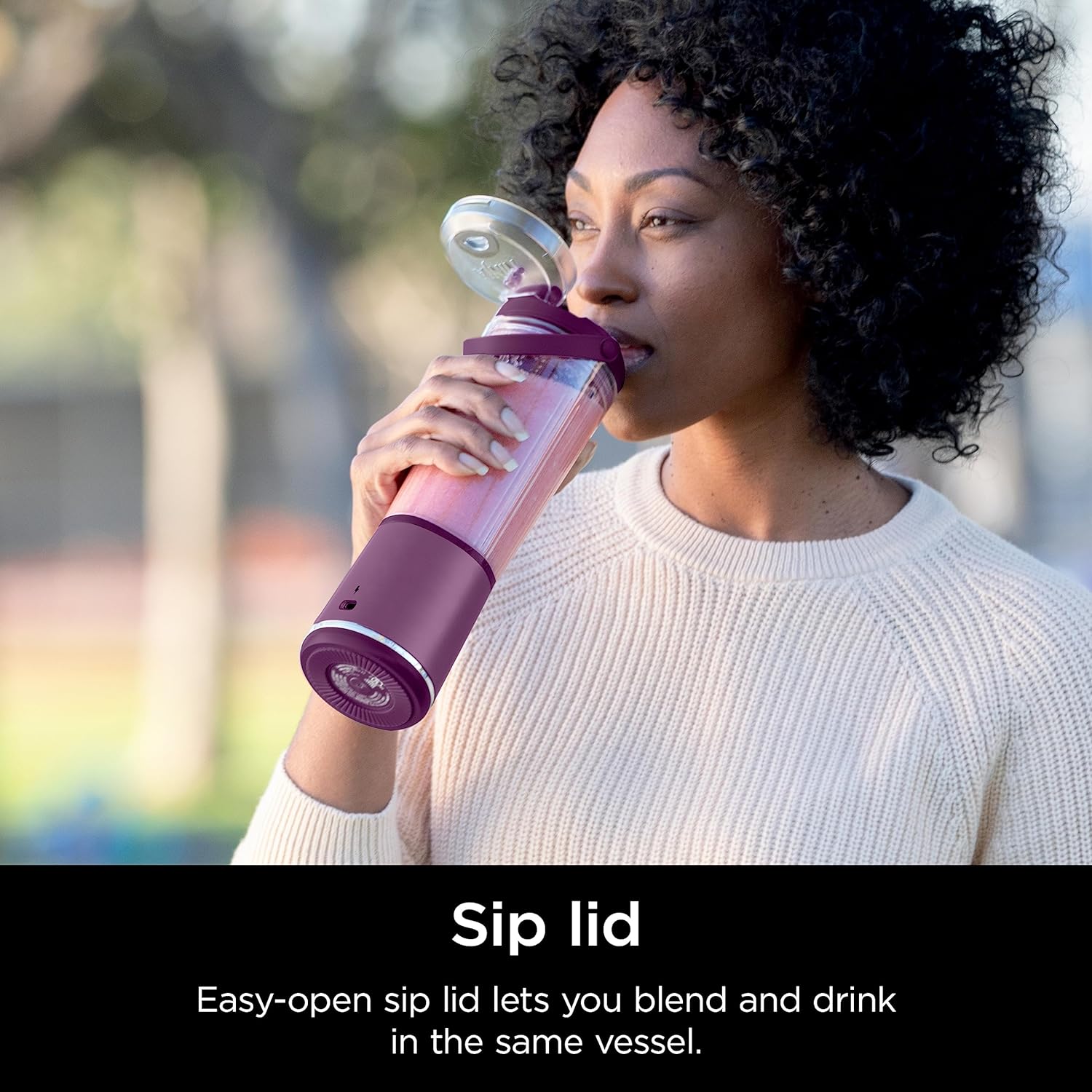 BC151PR Blast Portable Blender, Cordless, 18oz. Vessel, Personal Blender-for Shakes & Smoothies, BPA Free, Leakproof-Lid & Sip Spout, USB-C Rechargeable, Dishwasher Safe Parts, Passion Fruit