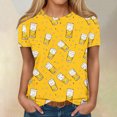 thumbnail image 4 of Camisetas de Manga Corta para las Mujeres Impresas Cuello Redondo Camiseta Casual, Camisetas Casuales de Mujer, 4 of 5