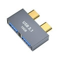 thumbnail image 1 of FLhrweasw Estación acoplamiento USB C HUB para MacBook Thunderbolt 3 Dual Type-C Adapter (B), 1 of 7