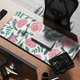 thumbnail image 2 of Long Mouse Pads for Desk,Pioneer Flower Floral Print Pattern Desk Mats on Top Of Desks, Desk Mouse Pad Extra Large with 3mm Non-Slip Base and Stitched Edge for Gaming,Office,Work,Home 35.4"x15.7", 2 of 6