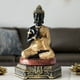 thumbnail image 3 of Advancent Estatuas de Buda resina meditación esculpir escritorio decoración del hogar decoración miniaturas ornamento hogar regalo presente Decoración del hogar Verde, 3 of 6