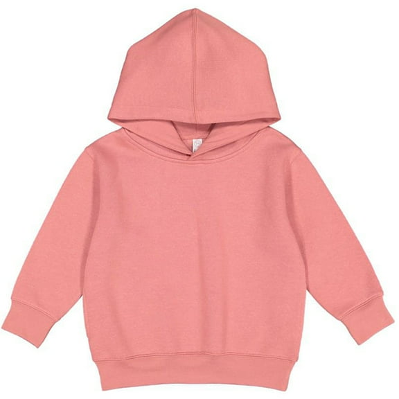 Rabbit Skins Toddler Fleece Long Sleeve Hooded Pullover Sweatshirt with Side Seam Pockets, Mauvelous, 2T