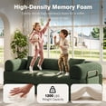 thumbnail image 4 of VKHCU 79" Convertible Sofa Bed, 5-in-1 Sleeper Sofa, Boneless Couch with Fixed-Shape Frame, Corduroy Folding Floor Sofa for Living Rooms,Bedroom, Apartment, No Assembly Required, Green, 4 of 9