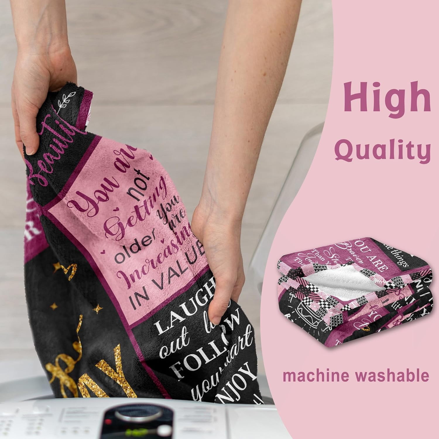 Birthday Gifts for Women, Gifts for Women Birthday Unique, Birthday Gifts, Birthday Gifts for Her Girls Mom Wife Sister Friend Grandma, Women Birthday Gift Ideas, Happy Birthday Blanket 50"X60"