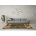 thumbnail image 3 of Ahgly Company Indoor Square Abstract Brown Modern Area Rugs, 5' Square, 3 of 4