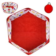 POCO DIVO Toddler Playpen Polka Dot Ball Pit 47" Twist Pool Kids Popup Hexagon Play Tent