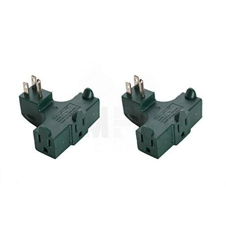 

2pc Vanitek Right Angle Wall Tap - 3-Outlet Splitter - UL Listed - Behind Furniture