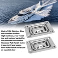 thumbnail image 4 of Flush Ring Pull Handle, Recessed Pull Handle Rustproof 304 Stainless Steel 76 X 57mm  for Cabinet Locker, 4 of 7