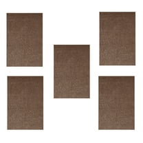 Furnish My Place Modern Plush Solid Brown Color Rug - Pets and Kids Friendly Rug, Indoor/Outdoor Mat, Area Rugs Great for Kids, Pets, Event, Living Room, Made in USA, 2' x 3' Rectangle - Set of 5