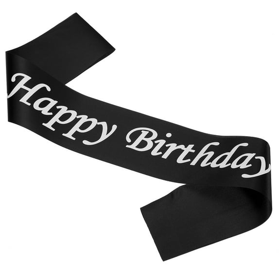 Uxcell Birthday Girls Sash, Birthday Sash for Women Satin Queen Princess Sash Party Decorations for Party Gifts Favors Black