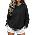 thumbnail image 4 of Oversized Sweatshirts for Women Crewneck 2026 Fall Outfits Long Sleeve Pullover Sweatshirt, Soft Loose Basic Tops, Casual Lounge Work Daily Wear, Fashion Travel Clothes Black Xxl Byhontri, 4 of 6