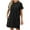 Black, variant on ATOYSOY Women's Round Neck Mini Loose Dress Sleepwear Solid Color Casual Relaxed Nightdress Retro Trendy Short Sleeve Beach Sundress Workout Dress for Girls Green