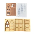 thumbnail image 4 of 1:87 Modelo de construcción Modelo de exhibición de construcción, Casa de juguete de bricolaje 3D de madera Rompecabezas de juguete para materiales de Hugo casa de modelos de construcción, 4 of 10