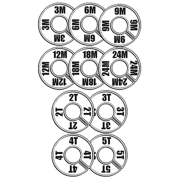 SSWBasics Round Size Divider for Hangrail Infant/Toddler Variety Pack