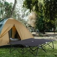 thumbnail image 2 of Outsunny 76" Two Person Folding Camping Cot with Carrying Bag, Black, 2 of 10