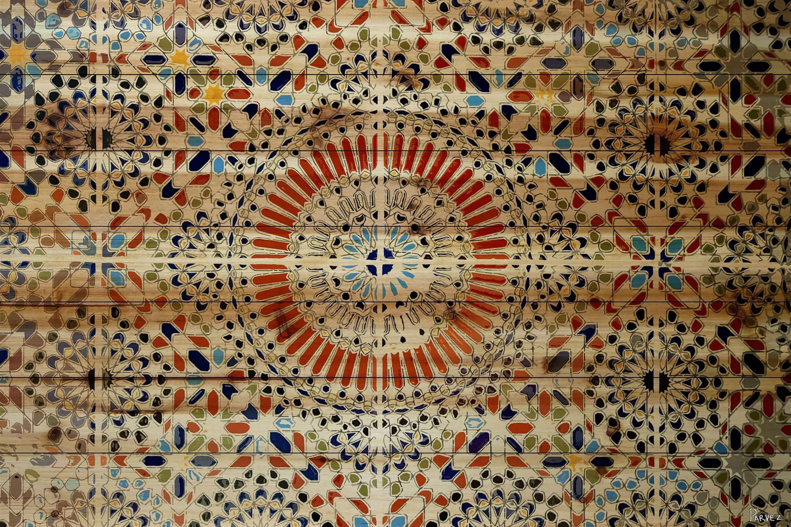 Kortoba Painting Print on Natural Pine Wood