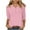 Pink, variant on ShiShine Womens Tops 3/4 Sleeve V Neck Shirts Dressy Casual Tunic Blouses 2025 Fall Tees