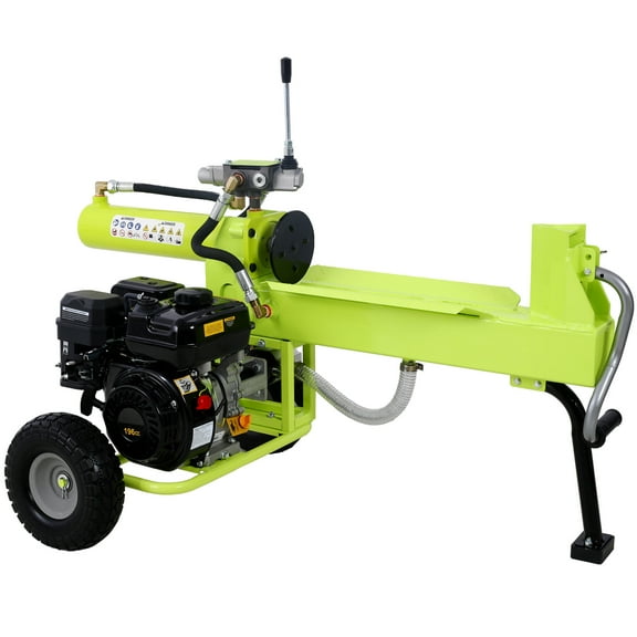 20 Ton Log Splitter with 7HP Gas Engine and Auto Return Ram, Full Beam Steel Wedge for Efficient Firewood Splitting, Horizontal Design for Heavy Duty Forestry Use