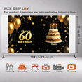 thumbnail image 5 of Gorgeous Golden Balloon Themed Birthday Banner for 60th Anniversary Party Background Backdrop Decoration Photography Props Party Supplies, 5 of 8