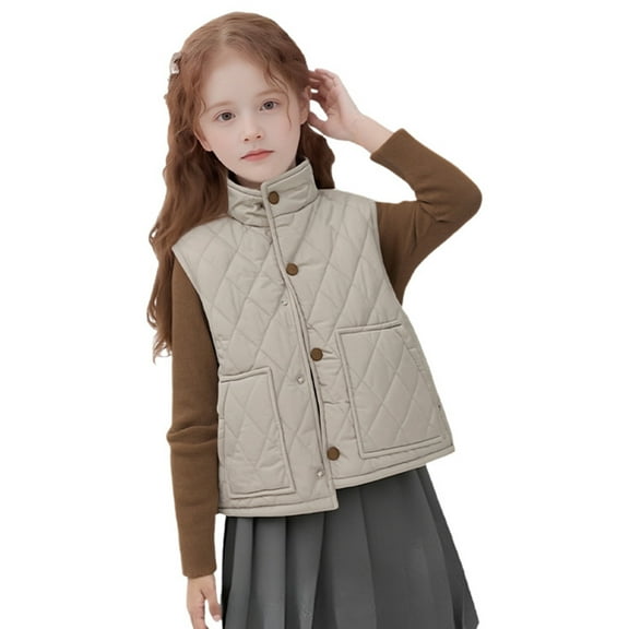 REDARER Kids Padded Vest, Insulated Sleeveless Jacket for Winter, Warm Outdoor Layer for Cold Weather Activities,Size:9-10 Years
