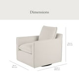 My Texas House Briar Swivel Accent Chair, Cream Linen - Walmart.com