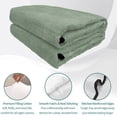 thumbnail image 4 of Quilts Twin XL Size Bedding Set, Vintage Sage Green Lightweight Quilted Comforter, Modern Farmhouse Textured Rustic Soft Reversible Bedspread Coverlet with Pillow Covers for All Season, 68" x 98", 4 of 9