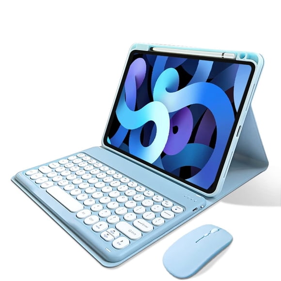 Funda con teclado kaitesi para iPad mini 6.ª generación A17 Pro azul