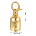 thumbnail image 2 of PartyKindom  Golden Stainless Steel Rope End Cap with Hook for Cord 4Pcs, 2 of 8