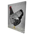 thumbnail image 1 of Poule wyandotte Noir et Blanc - Toile 36"x48 Pouces - Impression à la Demande, 1 of 5