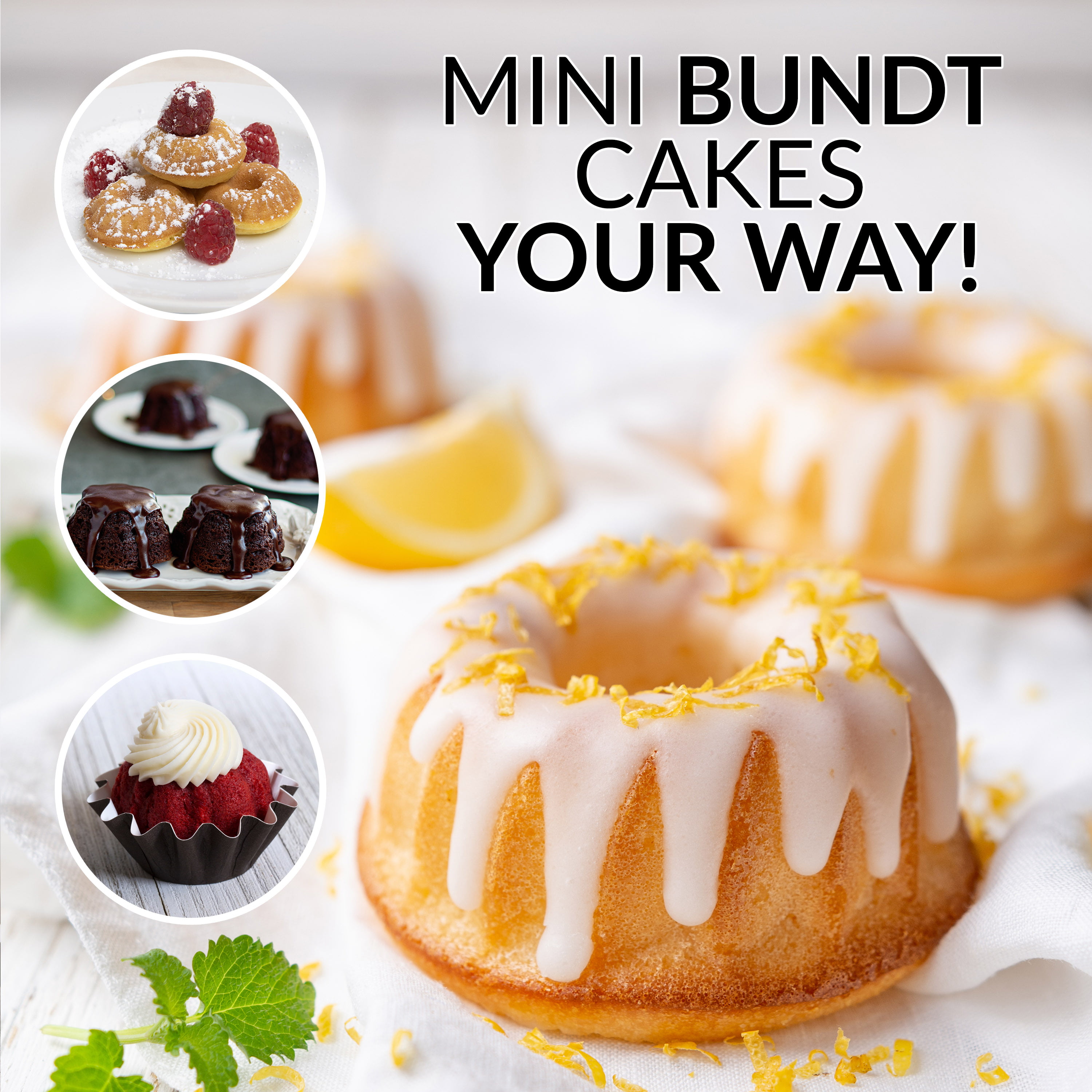 Mini Bundt Cake Maker. Electric Appliance. Yellow. New With