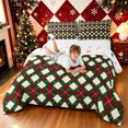 thumbnail image 3 of Erosebridal Christmas Argyle King Size Comforter Sets, Vintage Plaid Comforters King Size, Dark Green White, Christmas Reversible, 3pcs, 1 Comforter and 2 Pillowcases, 3 of 7