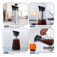 thumbnail image 3 of Cold Brew Coffee Maker, Iced Maker Machine, Tea Pitcher Glass and Airtight Lid Pot 1.2L, 3 of 5