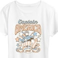 thumbnail image 3 of Marvel Captain America - Retro Stars And Stripes - Women's Short Sleeve Graphic T-Shirt, 3 of 5