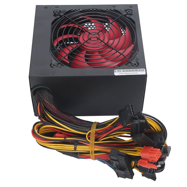 Fuente de alimentación para PC, Fuente de alimentación para PC Fuente de alimentación para PC de 600 W con ventilador Fuente de alimentación para computadora de escritorio Aspecto llamativo